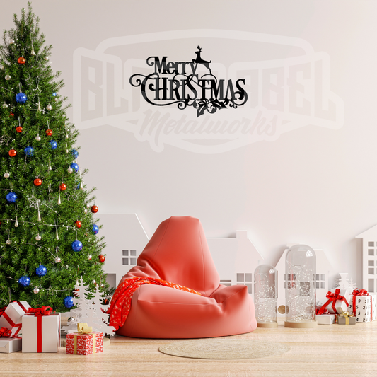 Merry Christmas – Reindeer & Holly